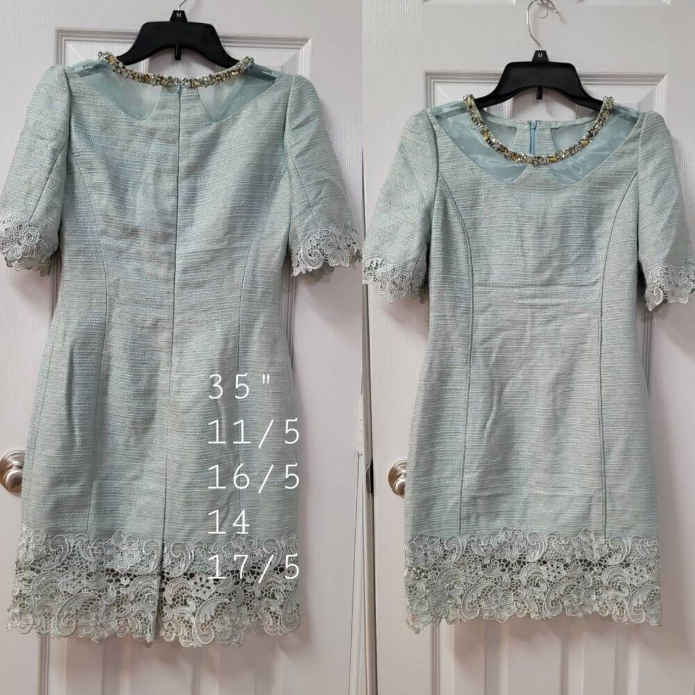 Mioni Rosa Rhinestone Tweet Mini Dress M - Picture 2 of 11